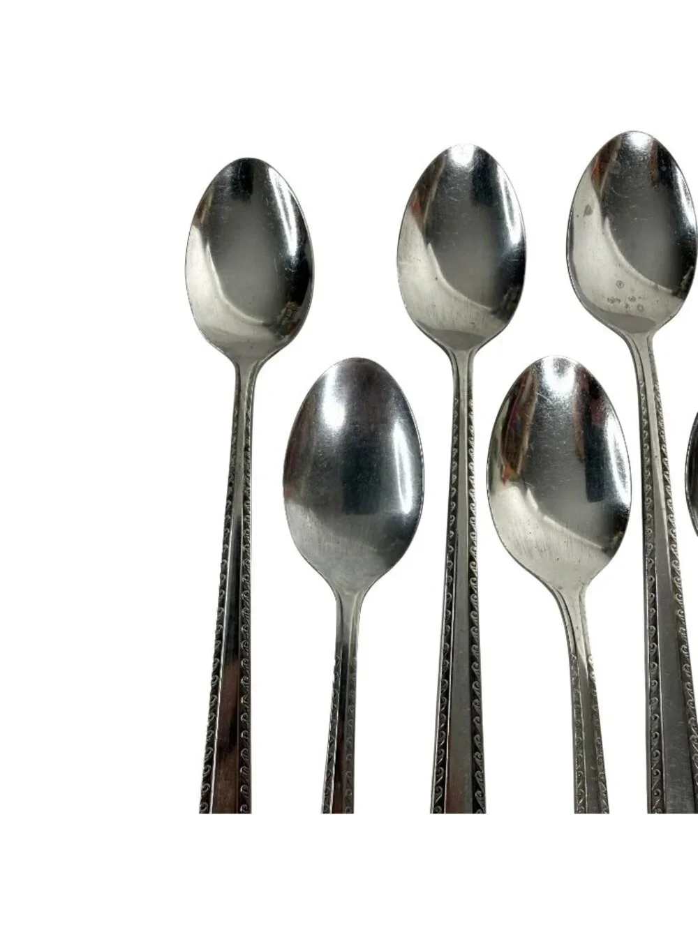7‎ Vintage Watertown Stainless Steel Flatware Teaspoons Set Made in Japan 6.5